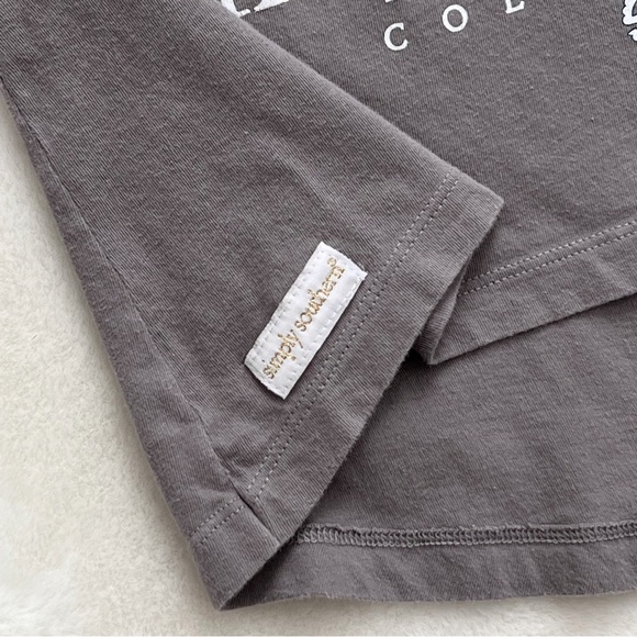 Simply Southern Tank Top “Donut Worry Be Happy” Tee | Grey/Multi | S - Picture 9 of 12